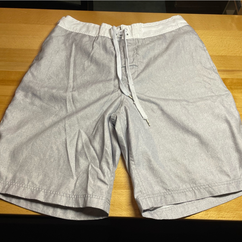 OP Men's Athletic Shorts - Gray and White